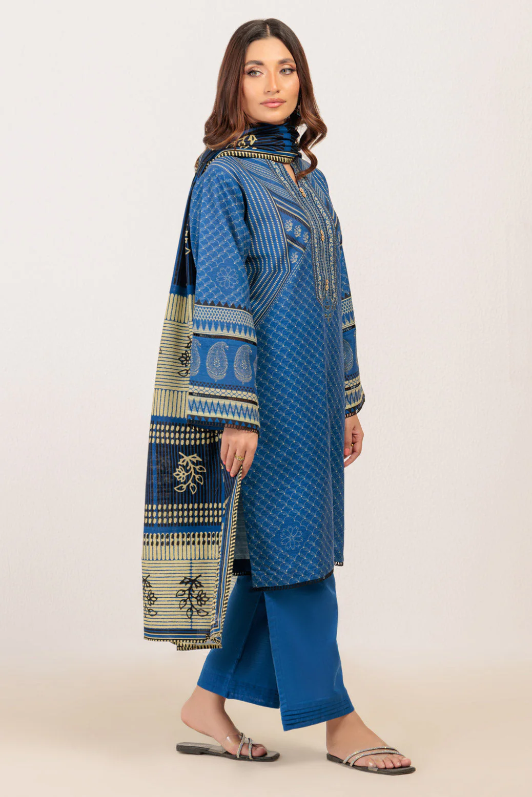BLUE-KHADDAR-3 PIECE (WS6243P61) - Image 3