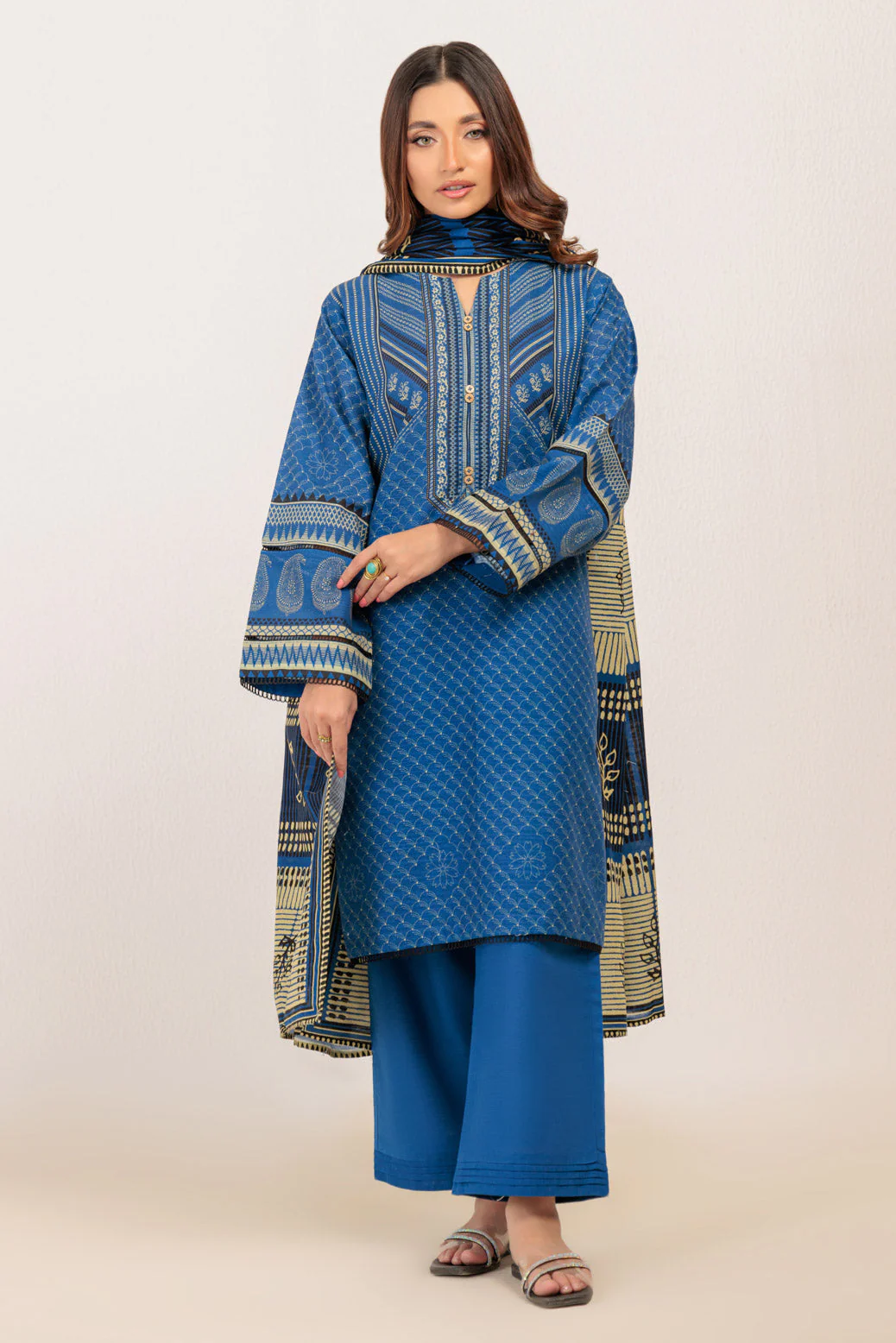BLUE-KHADDAR-3 PIECE (WS6243P61) - Image 4