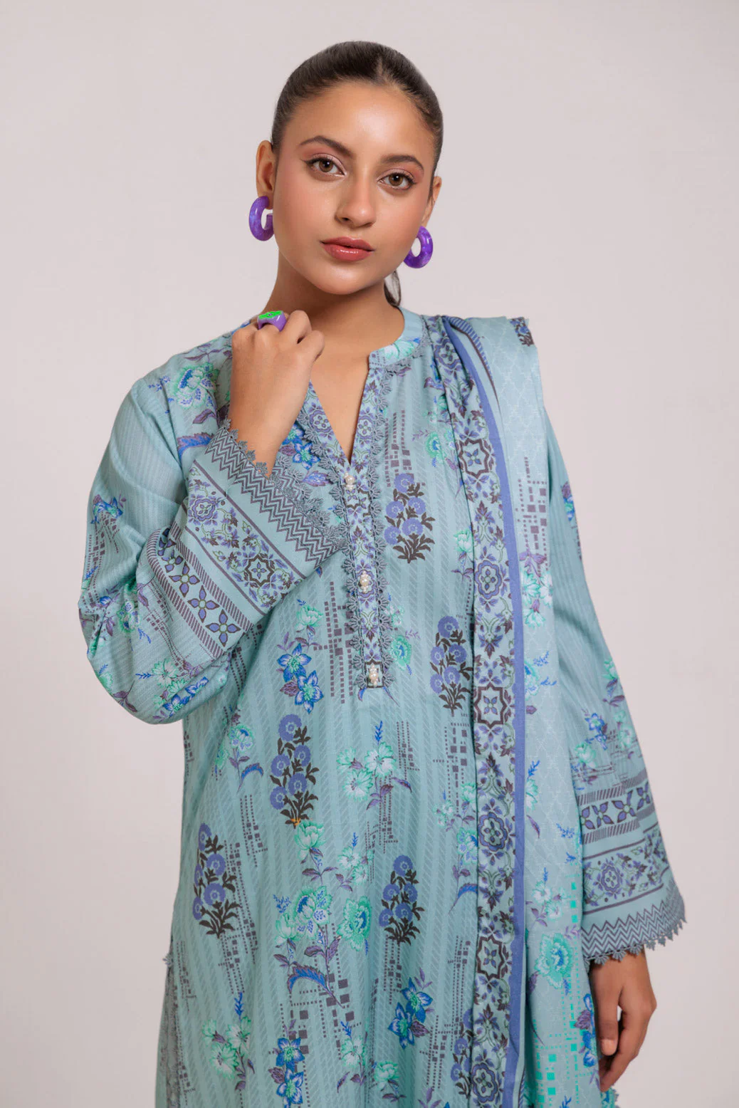 L-GREEN-VISCOSE-3 PIECE (WS6243P64) - Image 2