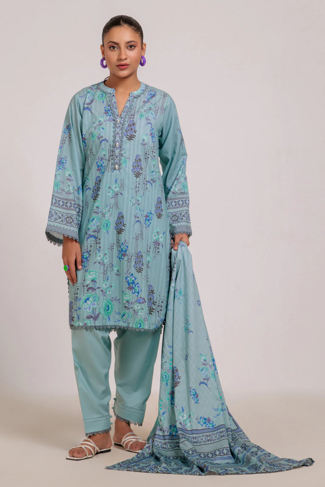 L-GREEN-VISCOSE-3 PIECE (WS6243P64) - Image 3