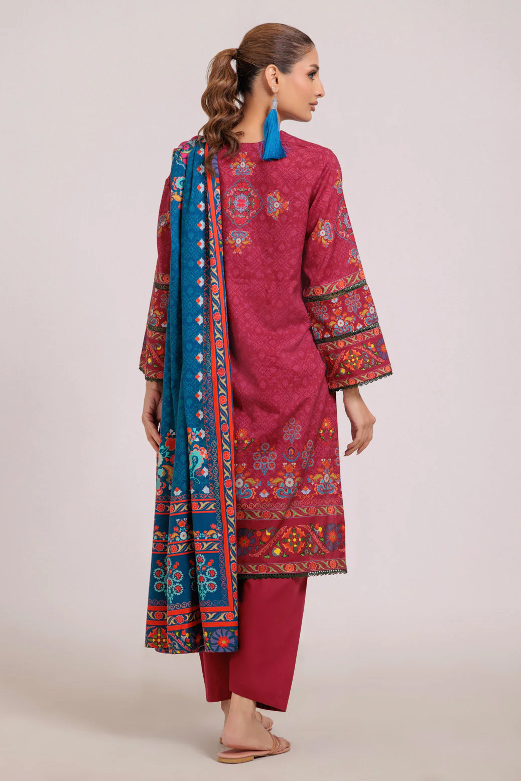 RED-VISCOSE-3 PIECE (WS6243P65) - Image 4