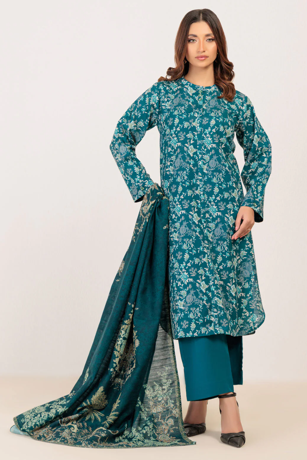 TEAL-KHADDAR-3 PIECE (WS6243P83) - Image 5