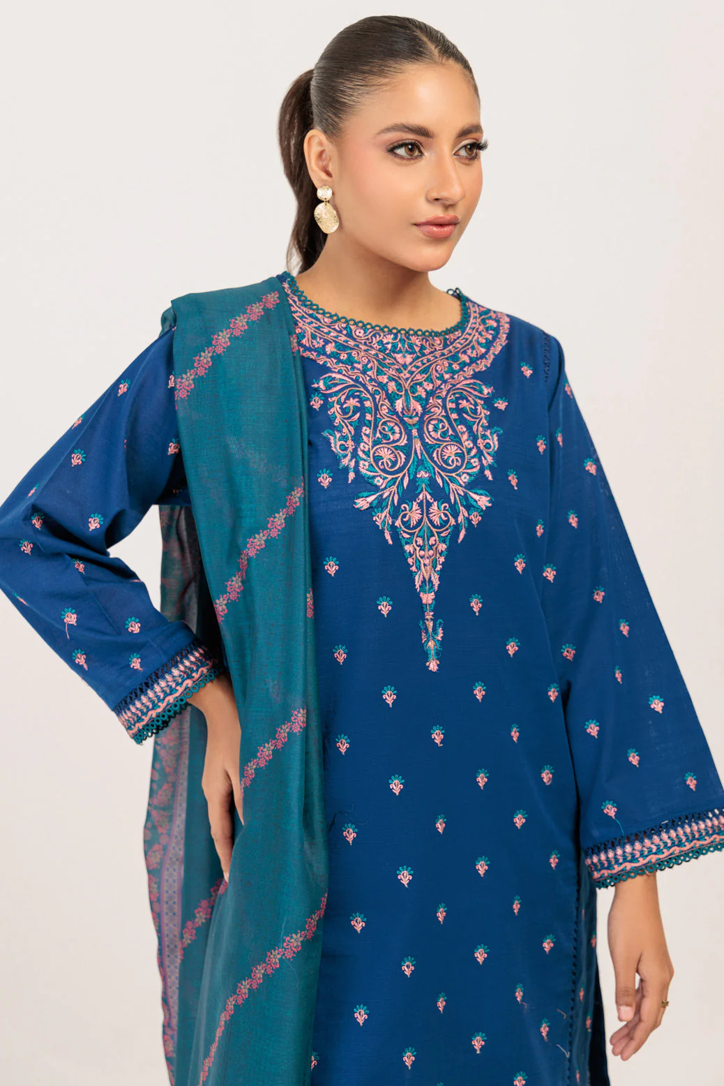 BLUE-KHADDAR-3 PIECE (WS6243P86) - Image 2