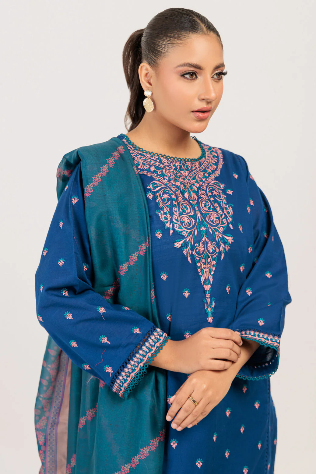 BLUE-KHADDAR-3 PIECE (WS6243P86) - Image 4