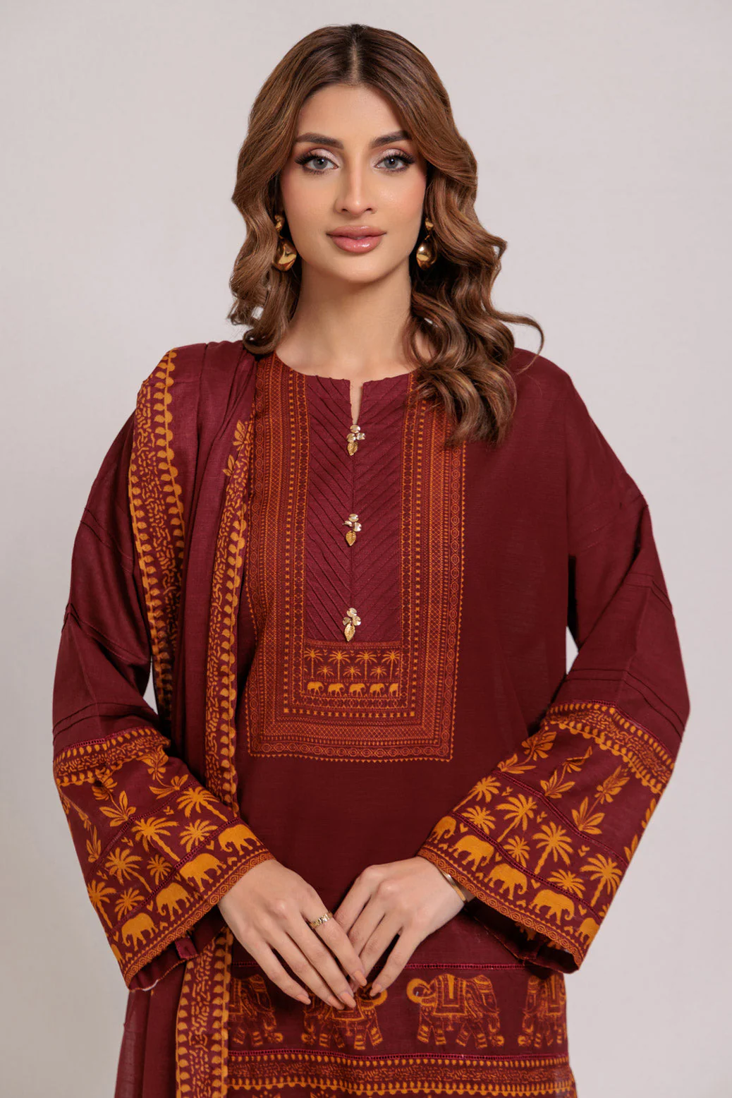 MAROON-CAMBRIC-3 PIECE (WS7243P14) - Image 2