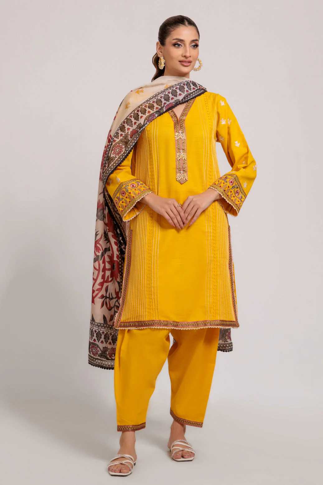 YELLOW-KHADDAR-3 PIECE (WS7243P23) - Image 3