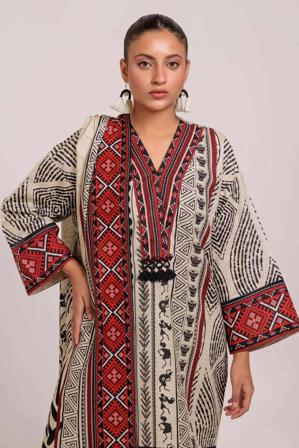 BEIGE-KHADDAR-3 PIECE (WS7243P33) - Image 2
