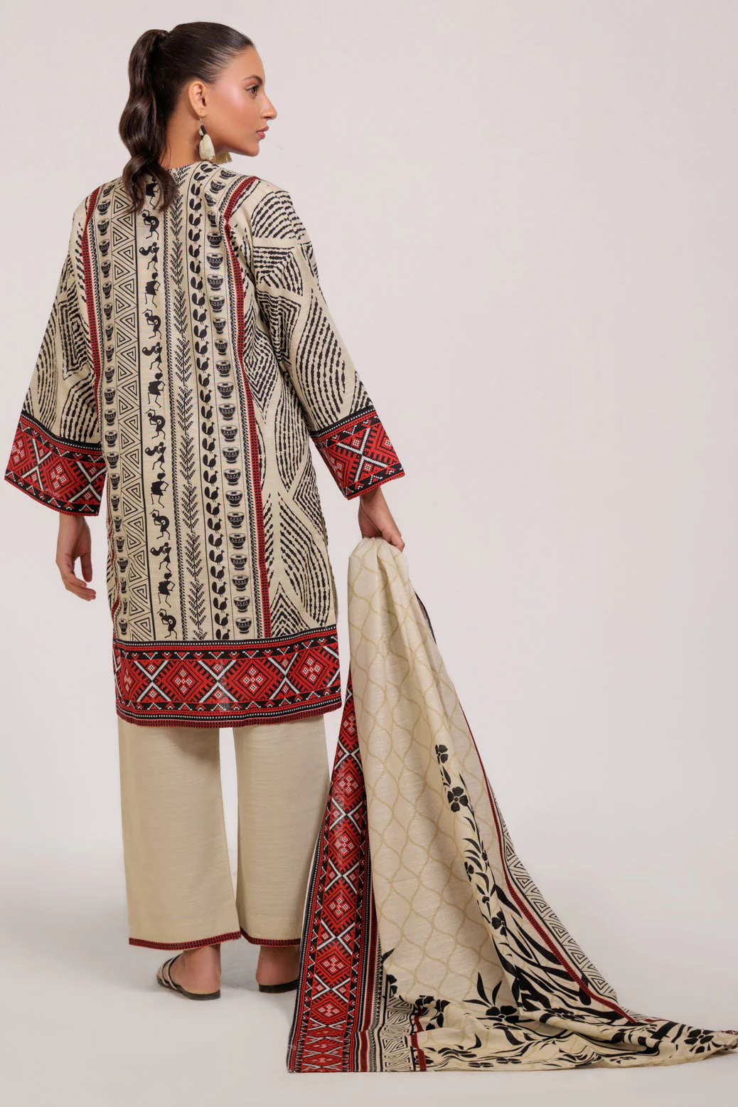 BEIGE-KHADDAR-3 PIECE (WS7243P33) - Image 4