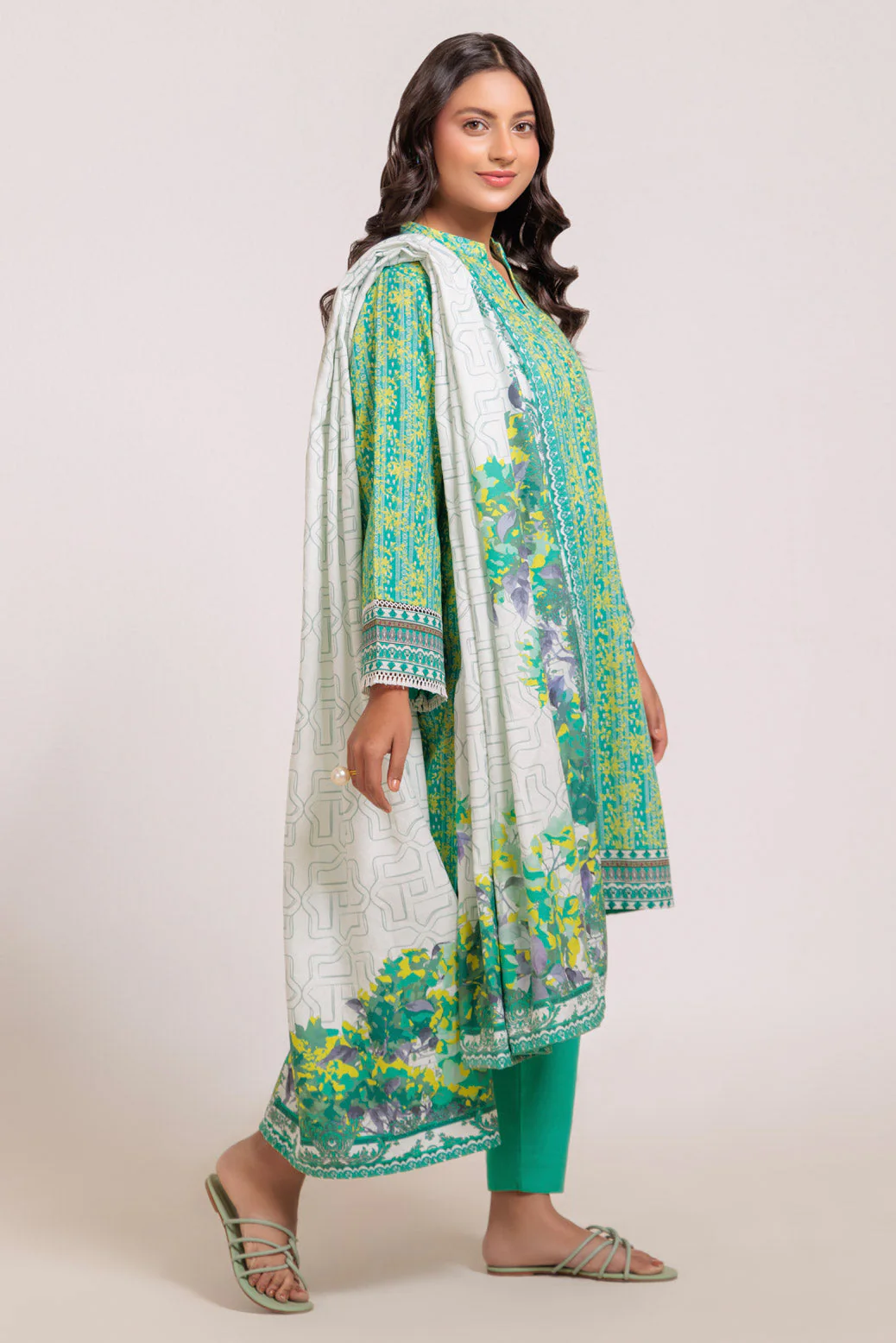 GREEN-KHADDAR-3 PIECE (WS7243P50) - Image 3