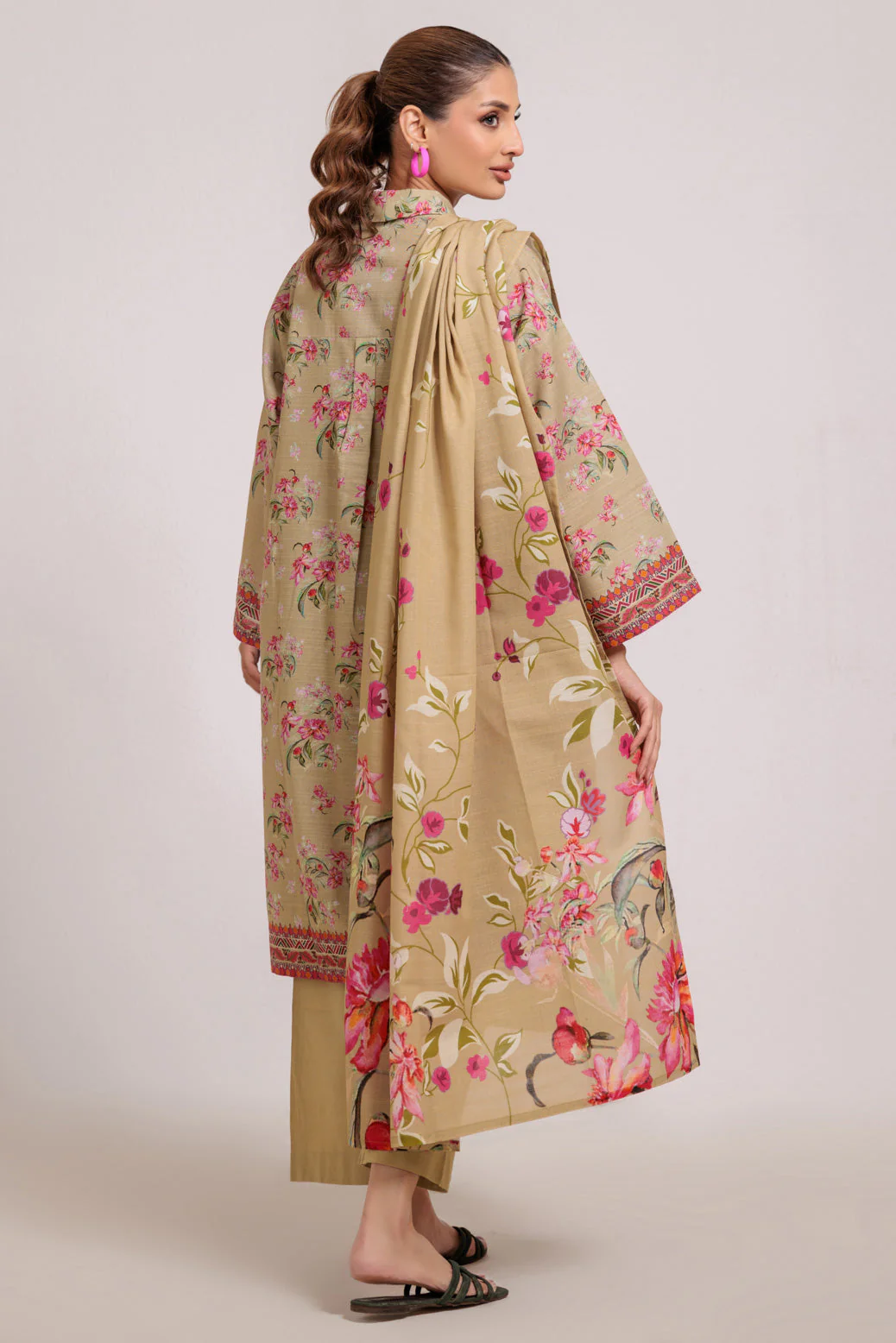 BEIGE-KHADDAR-3 PIECE (WS7243P53) - Image 4