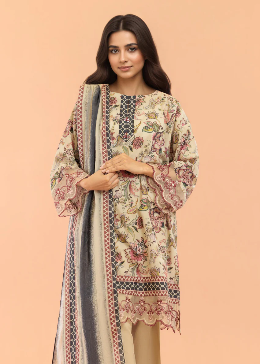 Beige-Lawn-3 Piece (WU3PPBS25KA7A14P) - Image 8