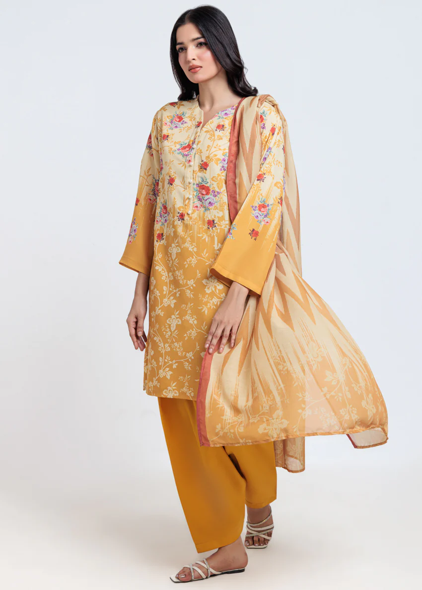 Mustard- Cotton-3 Piece (WU3PPBS25SO6J29P) - Image 3