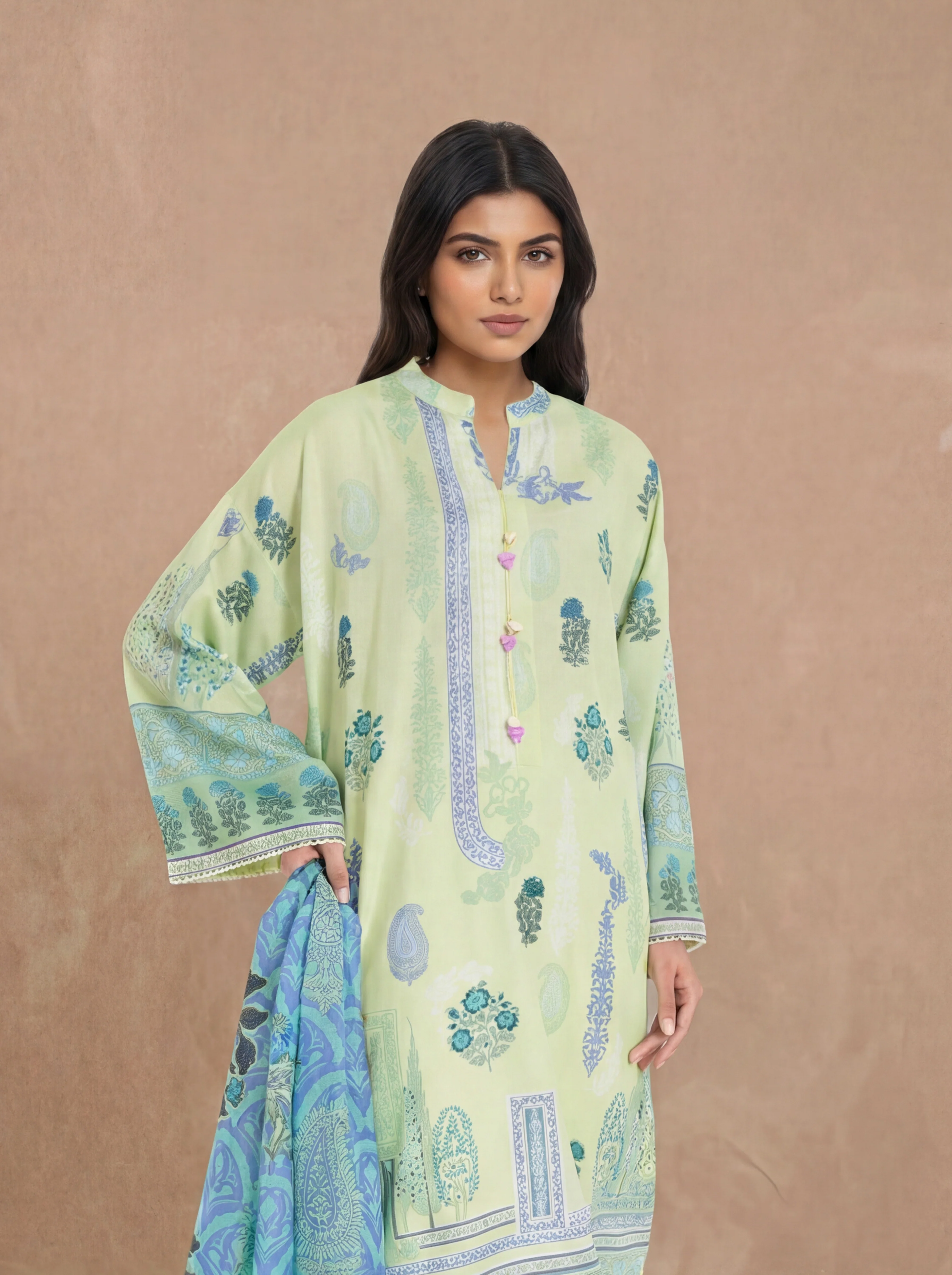 L-Green- Cotton-3 Piece (WU3PPBS25SO6J32P) - Image 2