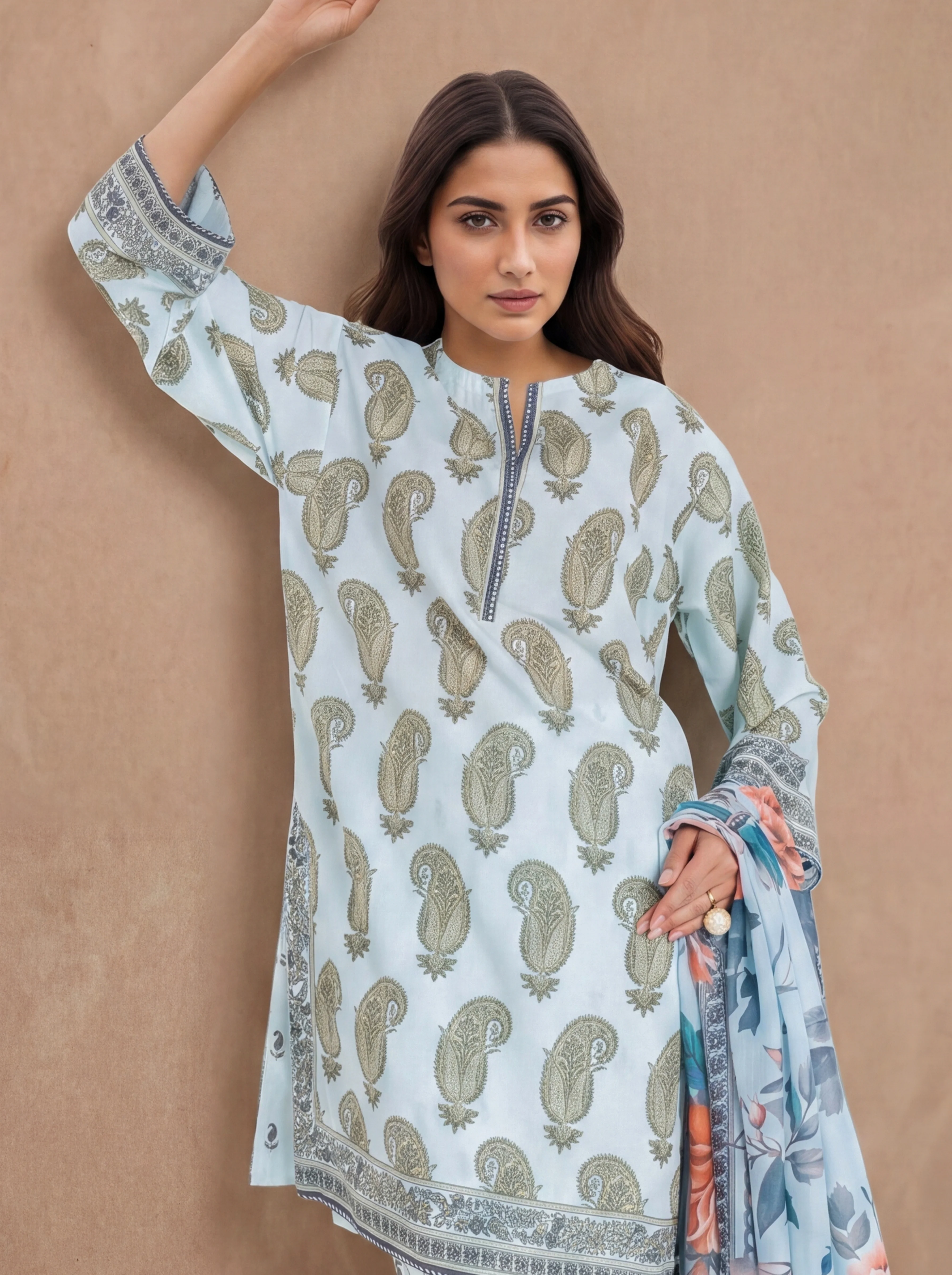 L-Blue- Cotton-3 Piece (WU3PPBS25SO6J36P) - Image 2