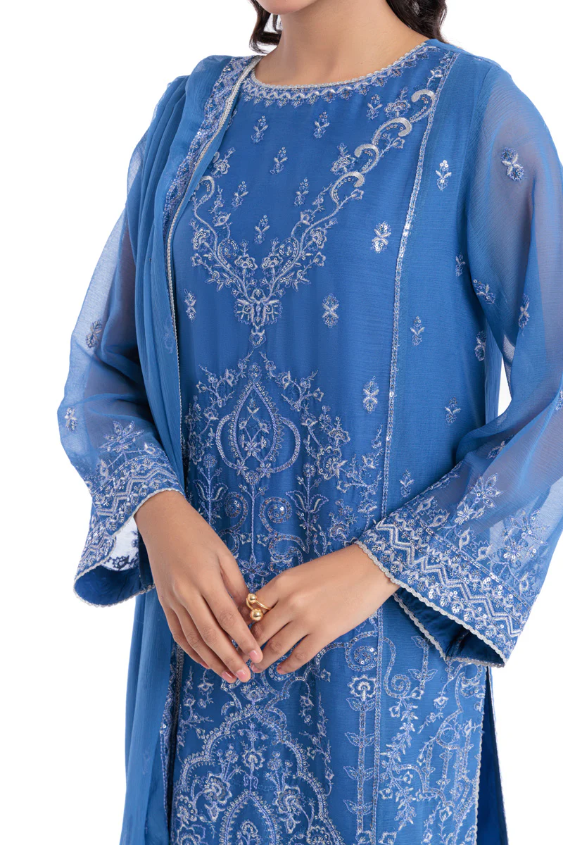 Blue-Chiffon-3 Piece (WU3PSLS25AF13P) - Image 6