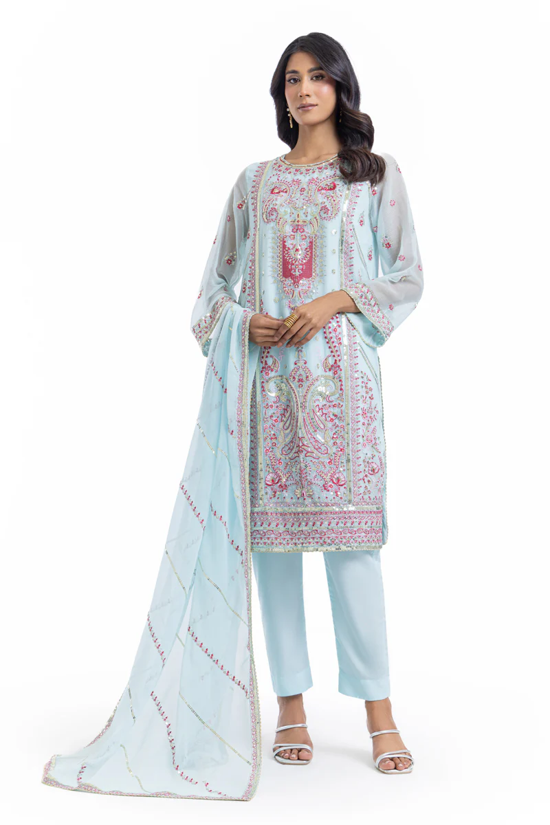 L-Blue-Chiffon-3 Piece (WU3PSLS25AF6P) - Image 2