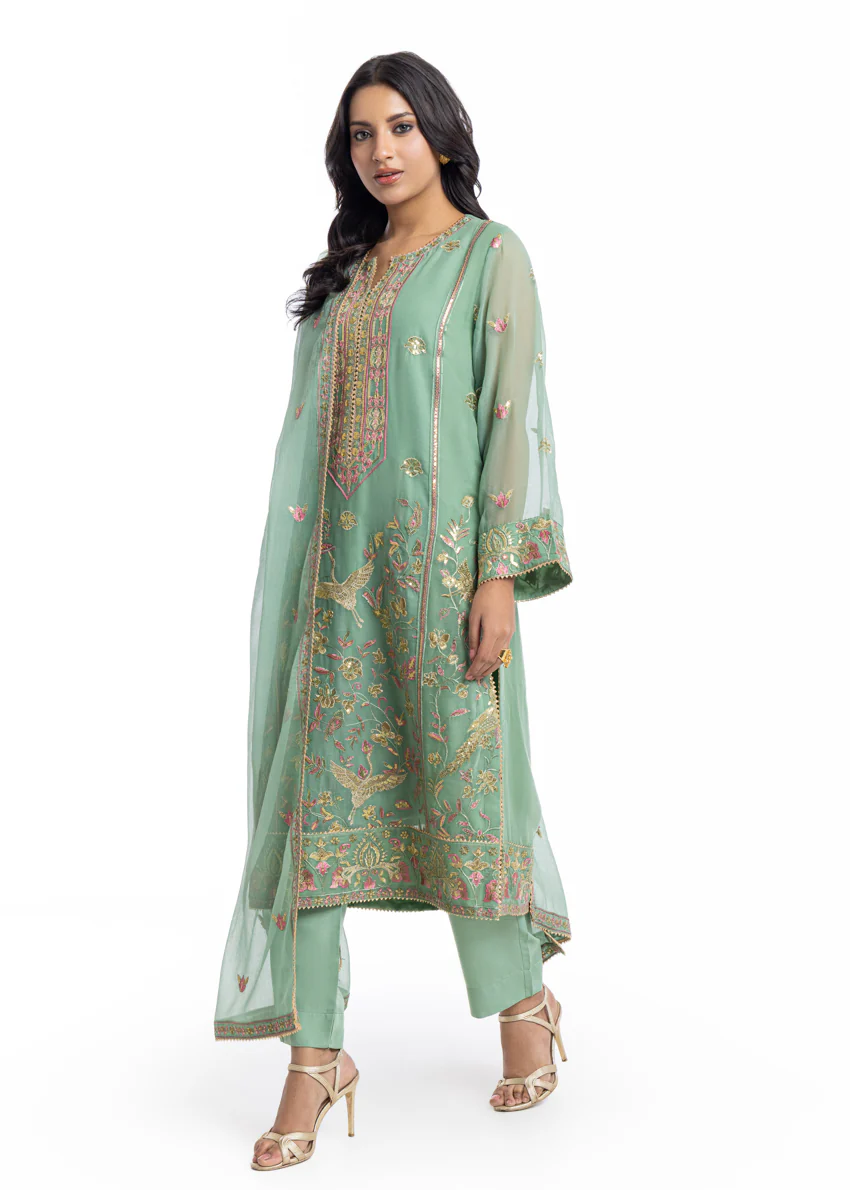Sage-Chiffon-3 Piece (WU3PSLS25AF9P) - Image 4
