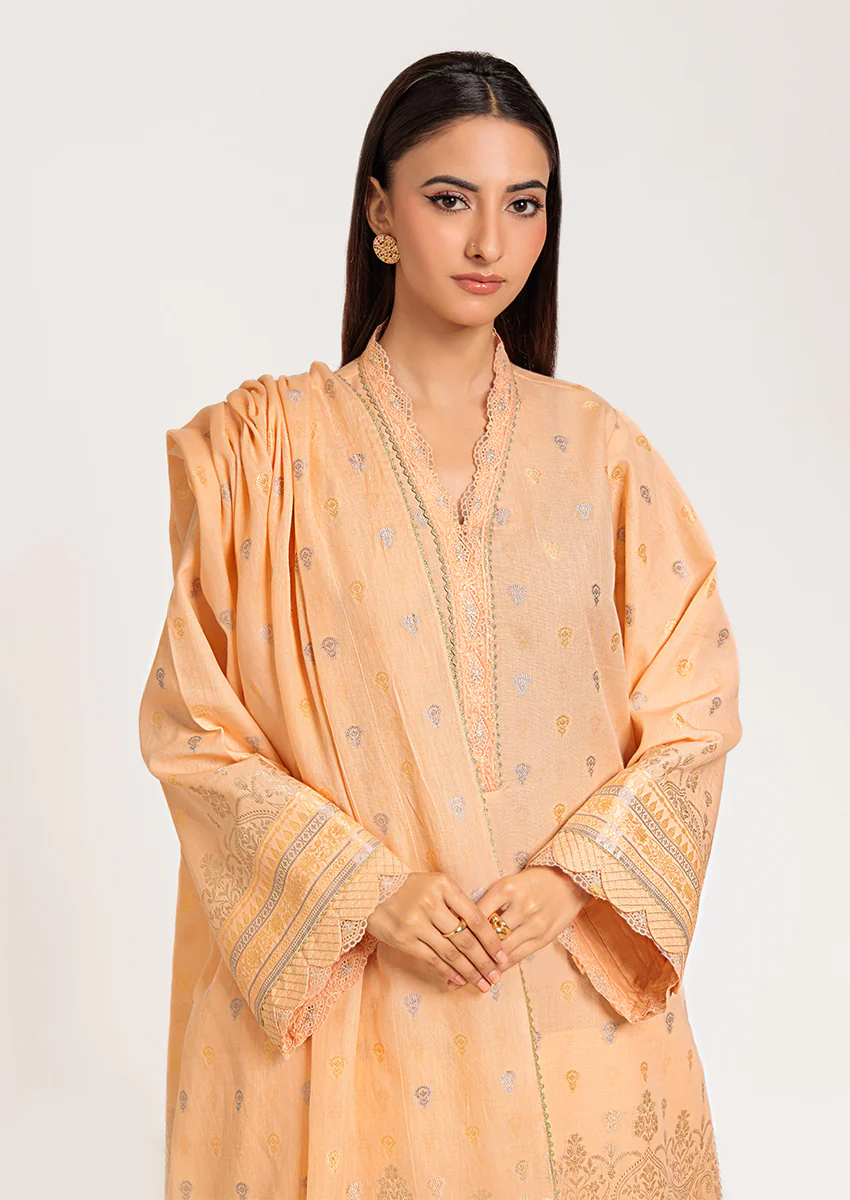Peach-Jacquard-3 Pc (WUS25J3017) - Image 5