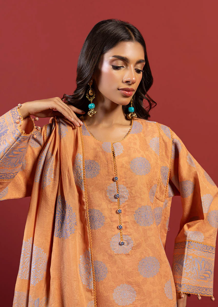 Orange-Jacquard-3 Pc (WUS25JD3029) - Image 3