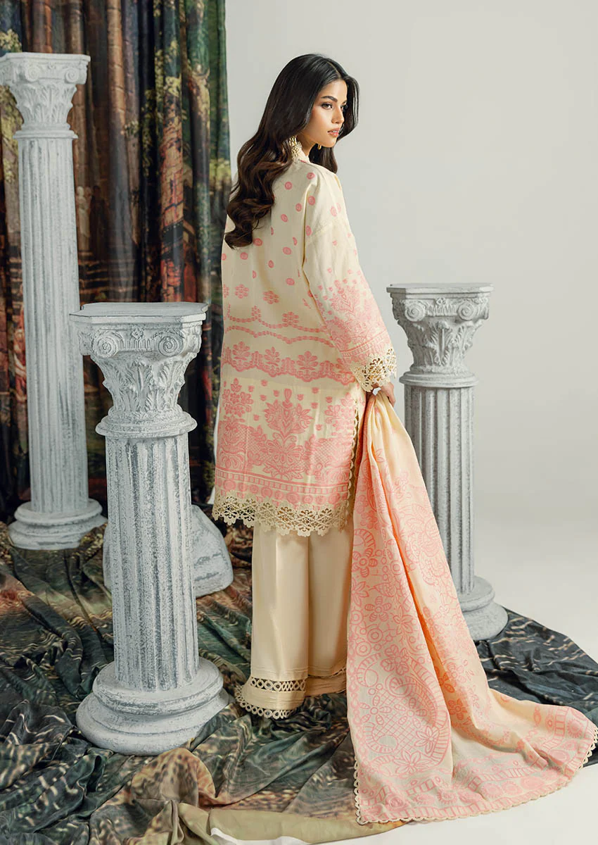Cream-Jacquard-3 Pc (WUS25JD3035) - Image 2