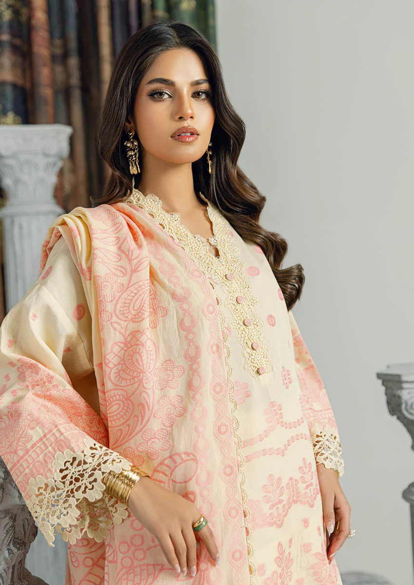 Cream-Jacquard-3 Pc (WUS25JD3035) - Image 3