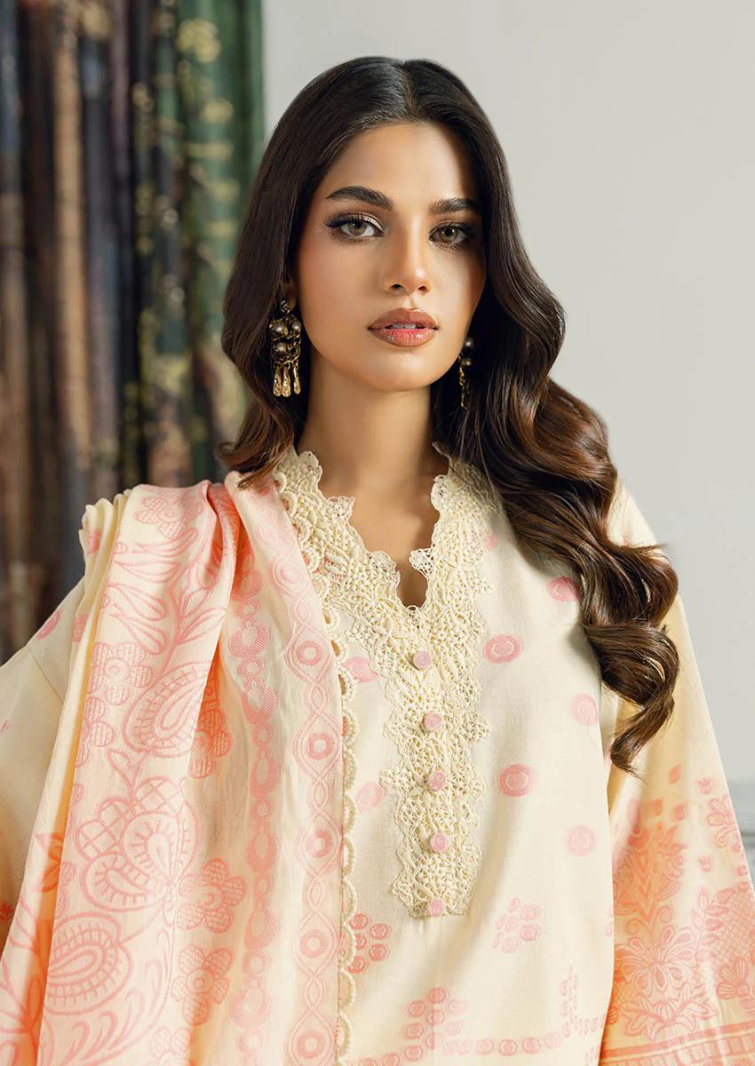 Cream-Jacquard-3 Pc (WUS25JD3035) - Image 4