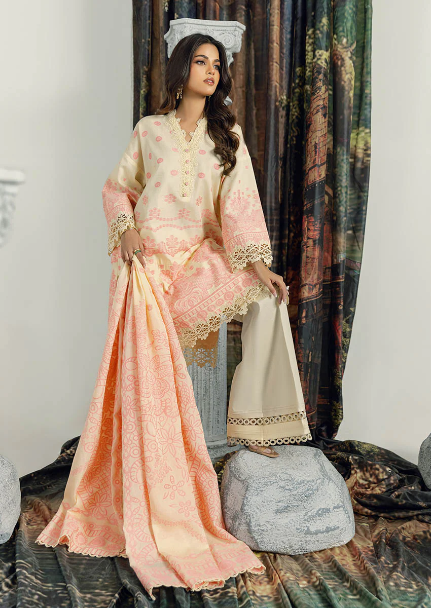 Cream-Jacquard-3 Pc (WUS25JD3035) - Image 5