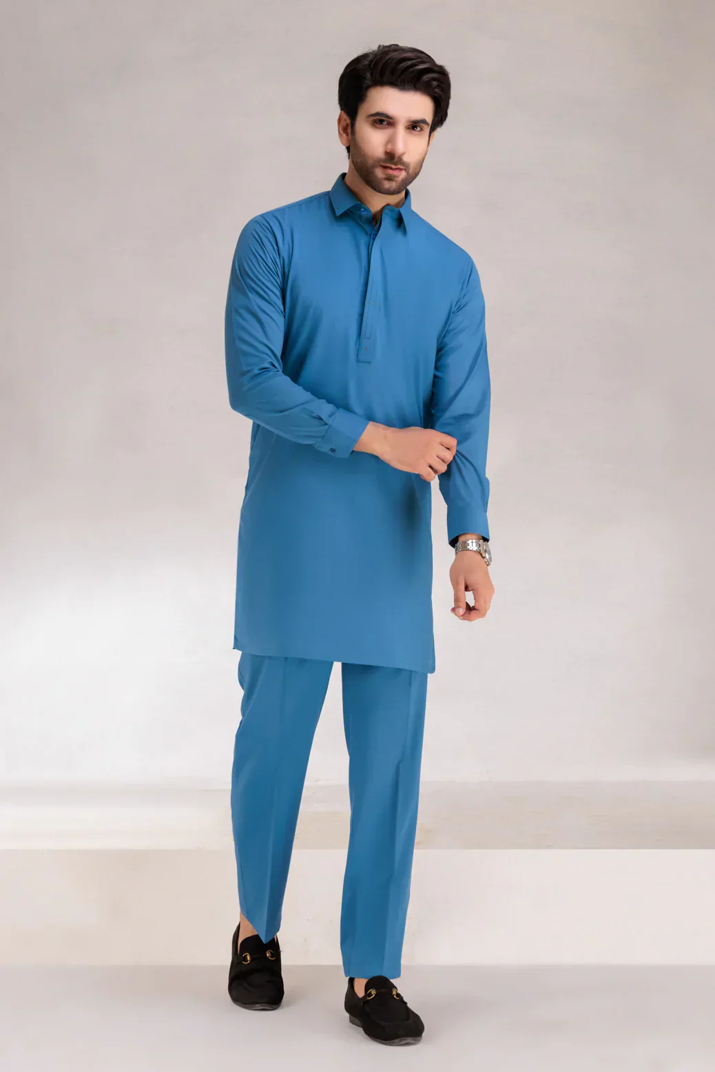 YALE-BLENDED-KURTA PAJAMA/TROUSER  (KSS23-002) - Image 3