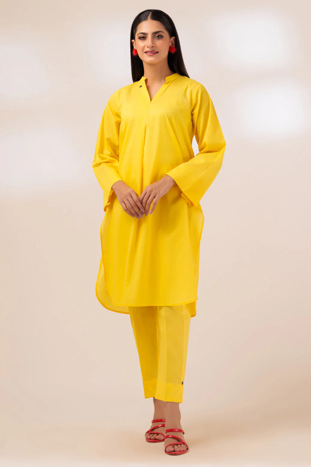 YELLOW-CAMBRIC-2 PIECE (BSRS232P12) - Image 2