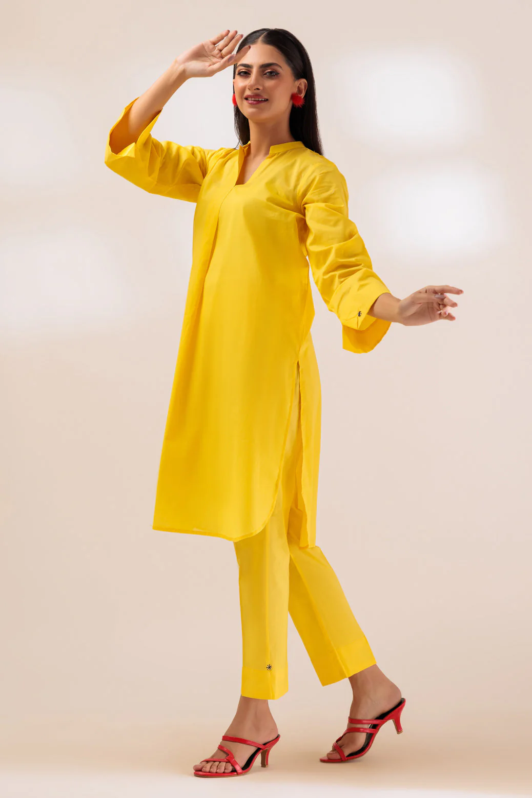 YELLOW-CAMBRIC-2 PIECE (BSRS232P12) - Image 3