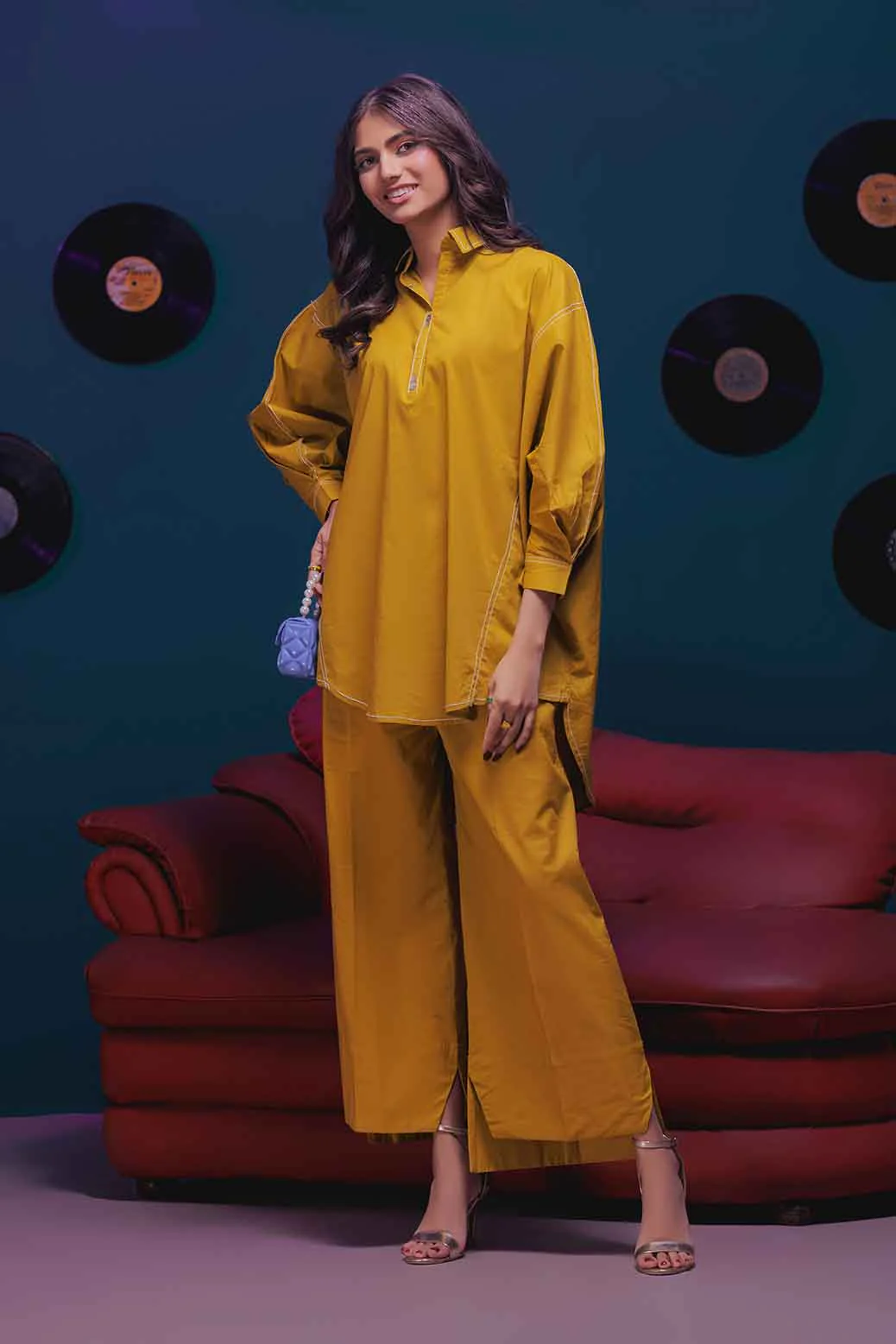 YELLOW-CAMBRIC-2 PIECE (SAK232P10) - Image 2