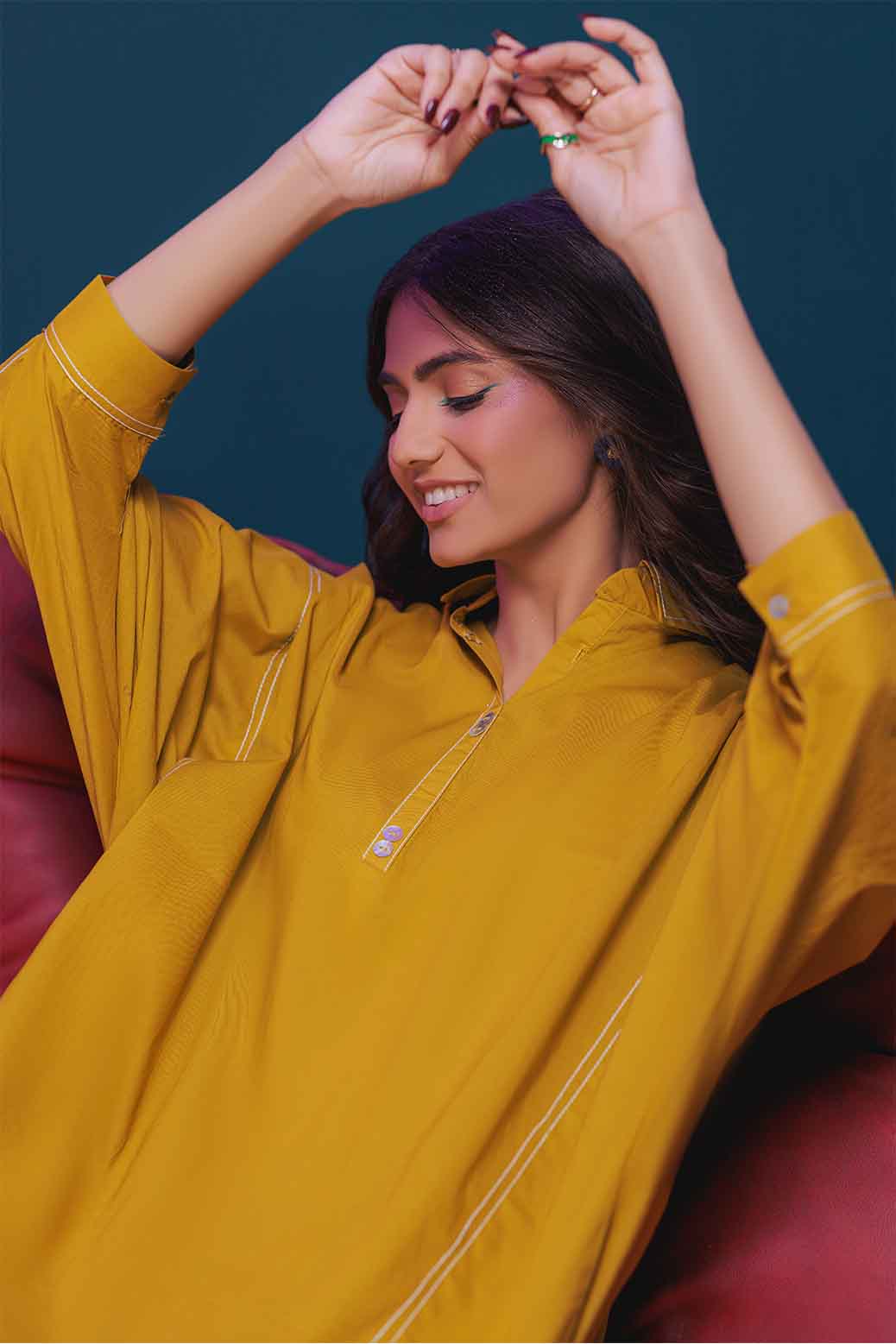 YELLOW-CAMBRIC-2 PIECE (SAK232P10) - Image 3