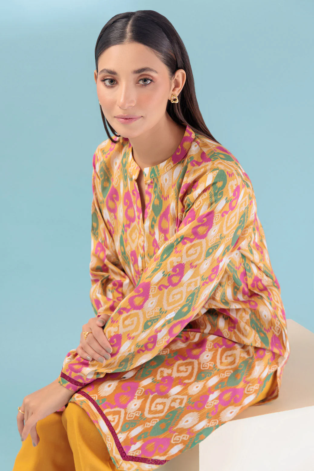 YELLOW-DOUBLE COTTON-2 PIECE (WS1232P04) - Image 2