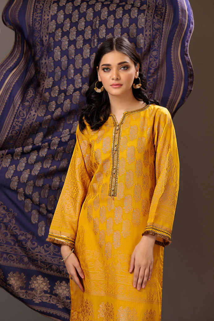 YELLOW-JACQUARD-3 PIECE (JAS233P06) - Image 2