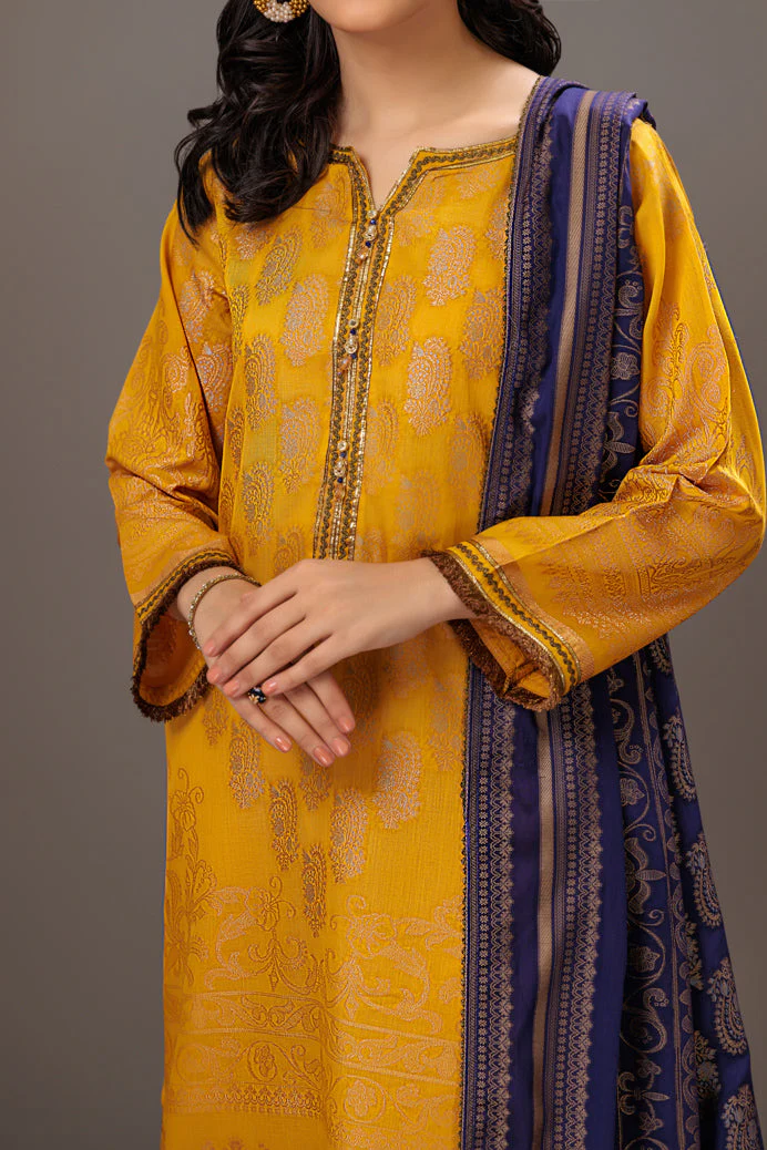 YELLOW-JACQUARD-3 PIECE (JAS233P06) - Image 5