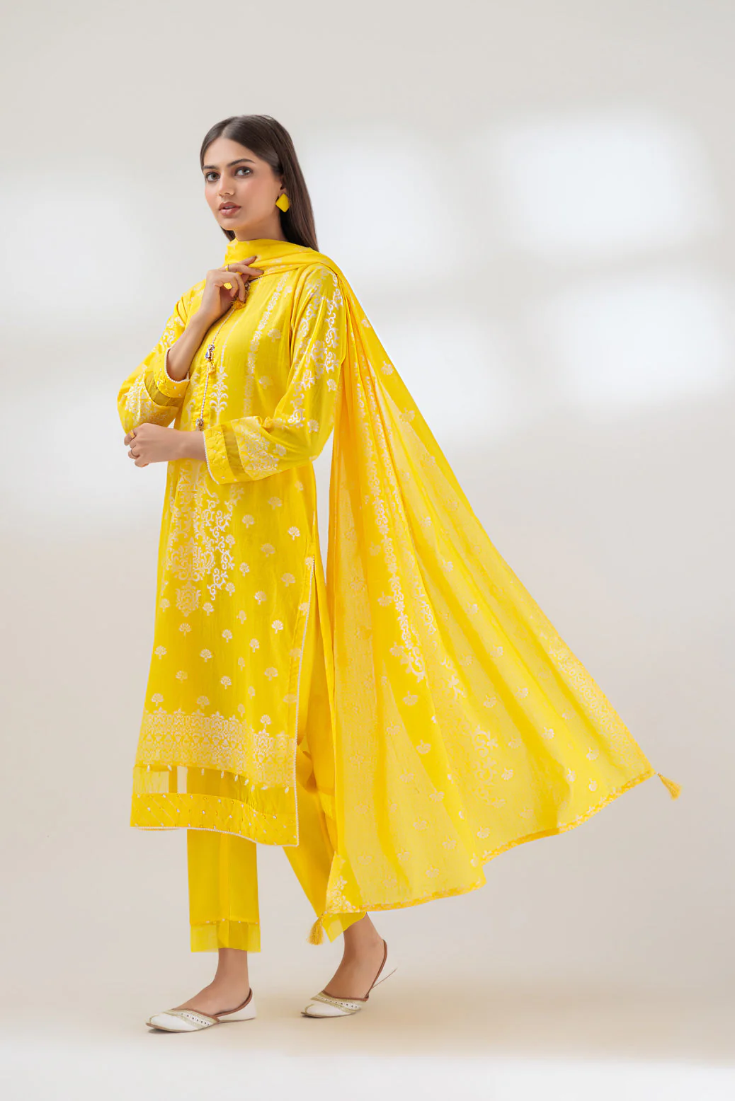 YELLOW-JACQUARD-3 PIECE (JRS233P16) - Image 3