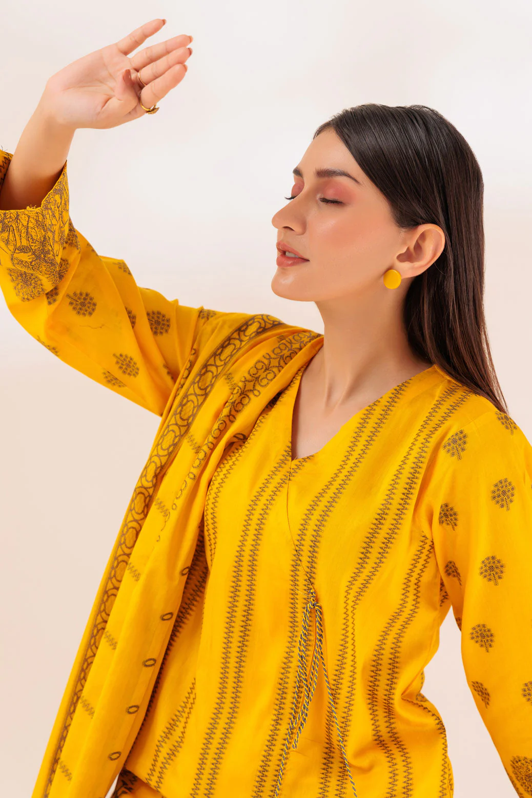 YELLOW-JACQUARD-3 PIECE (PWJ3233P07) - Image 2