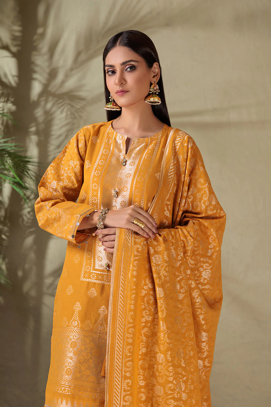 YELLOW-JACQUARD-3 PIECE (PWJ5233P08) - Image 2
