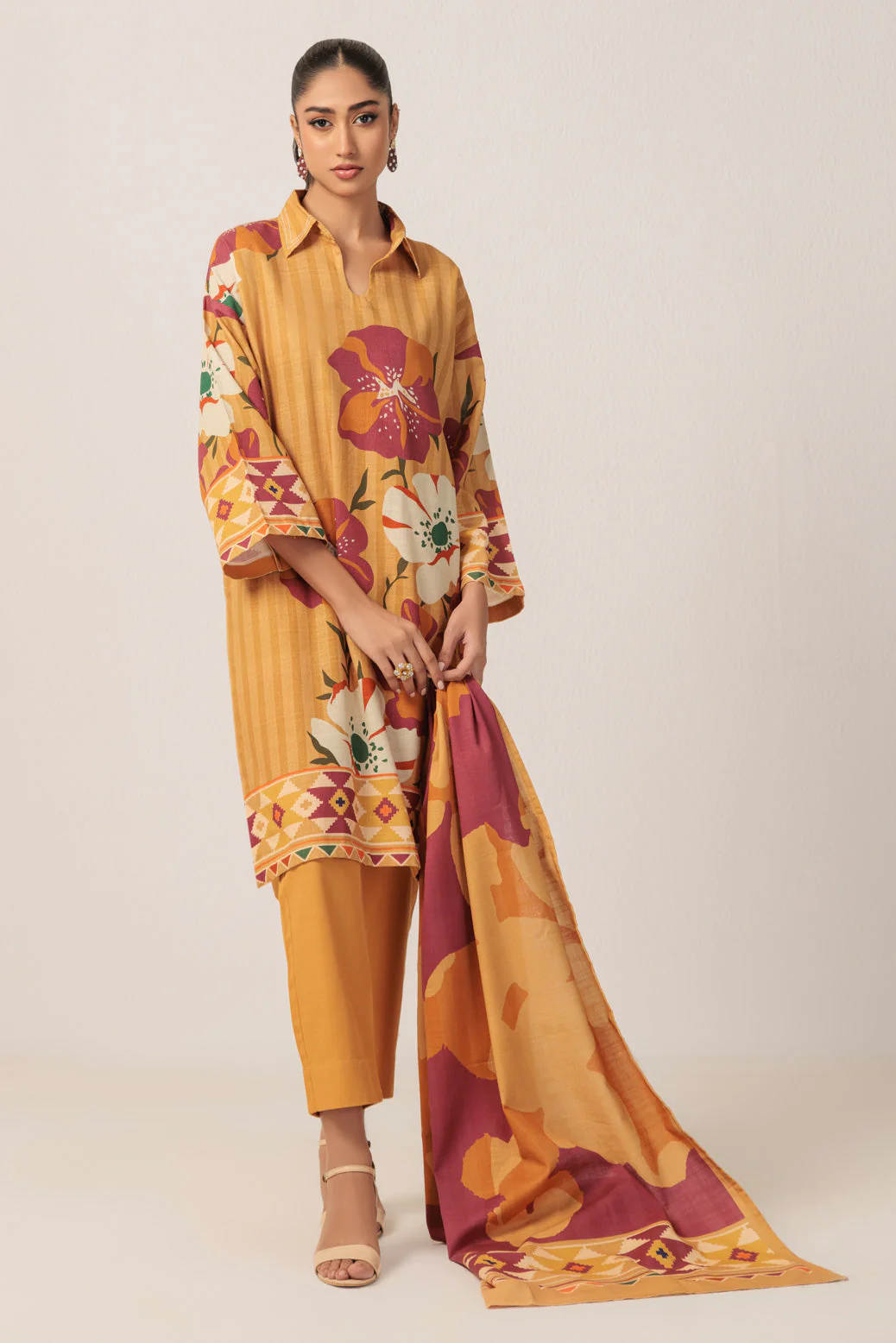 YELLOW-KHADDAR-3 PIECE (WS2243P43) - Image 2