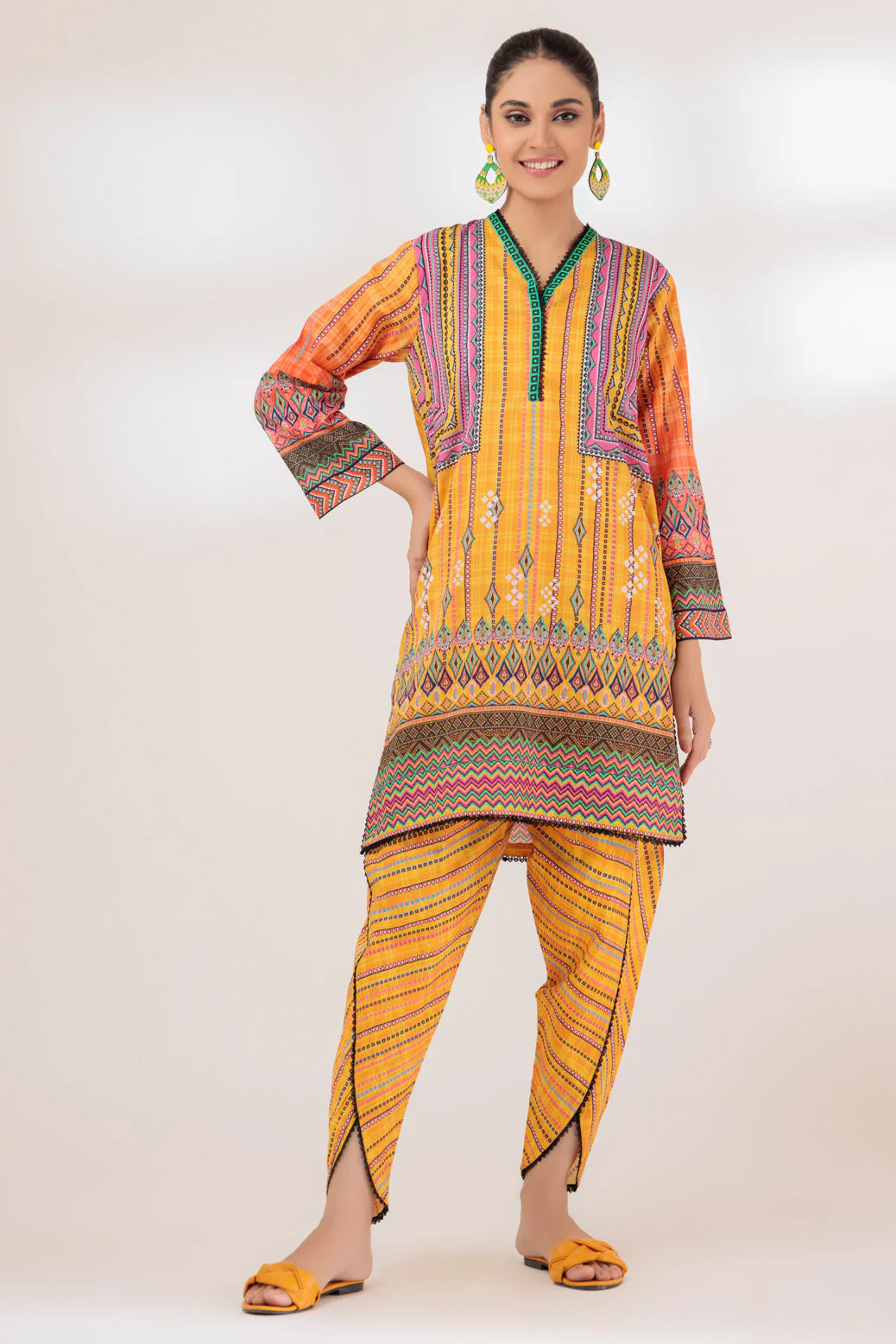 YELLOW-LAWN-2 PIECE (SAK232P04) - Image 4