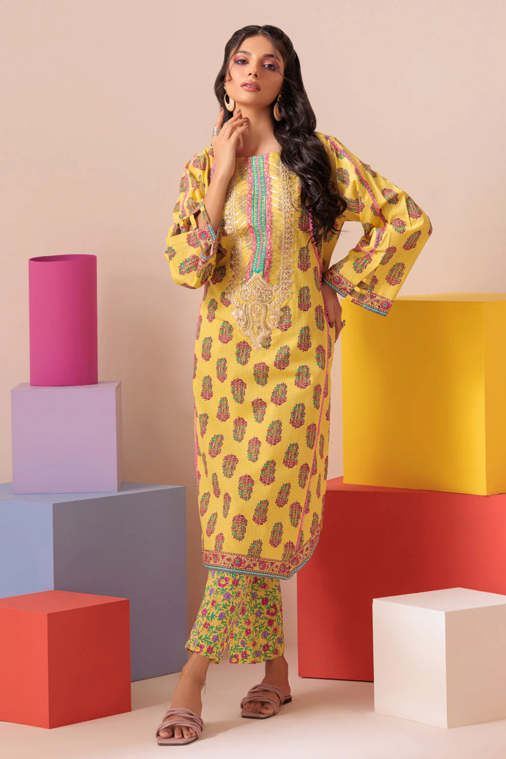 YELLOW-LAWN-2 PIECE (SSS232P36) - Image 3
