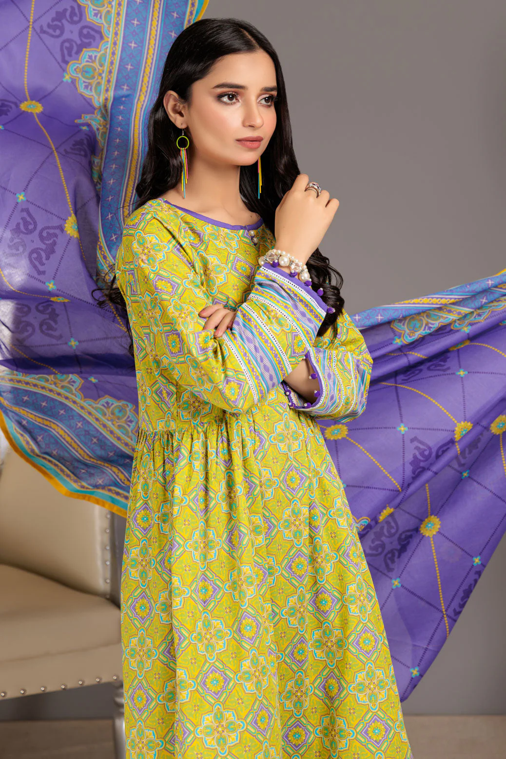 YELLOW-LAWN-3 PIECE (SAS233P46) - Image 3