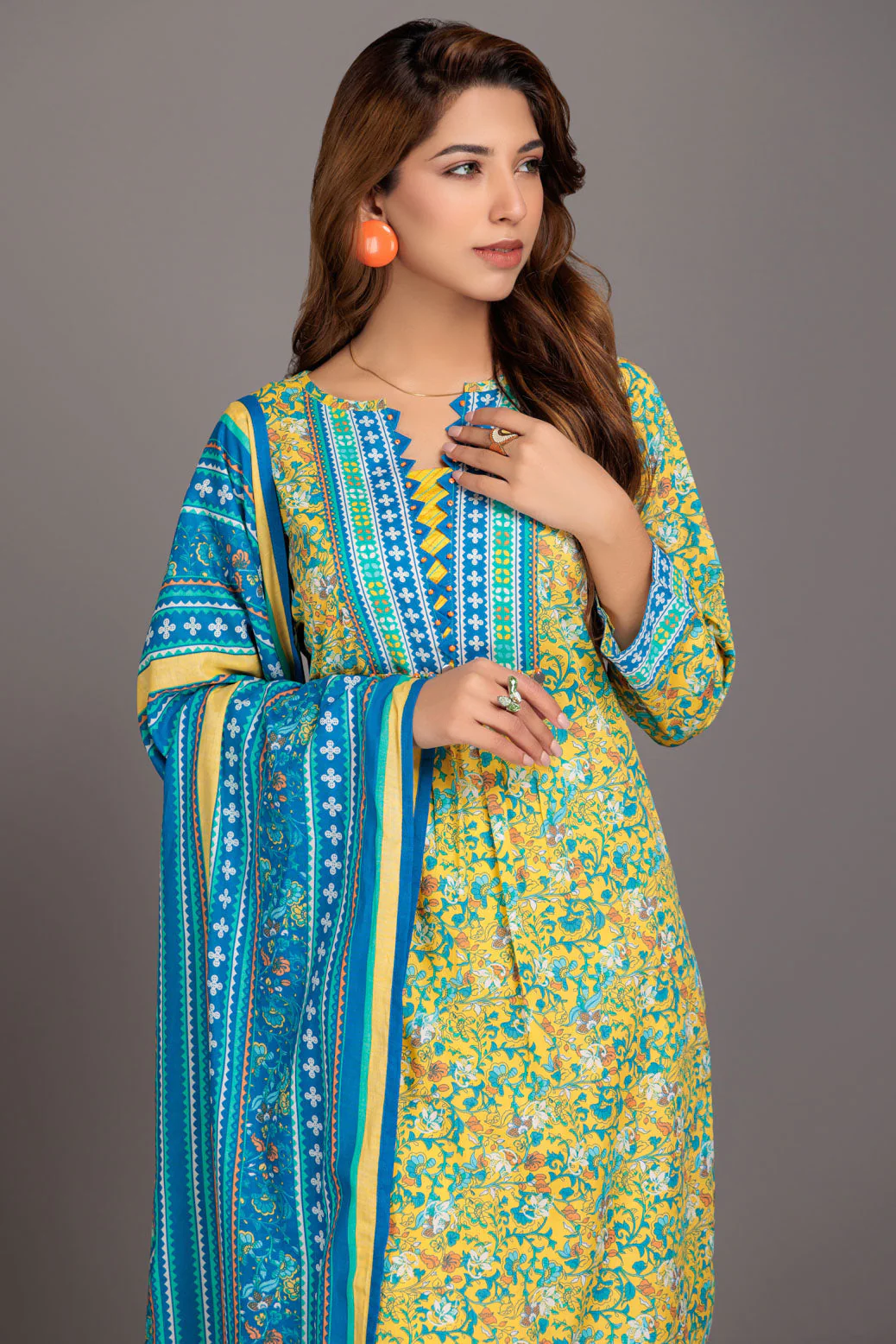 YELLOW-LAWN-3 PIECE (SAS233P47) - Image 3