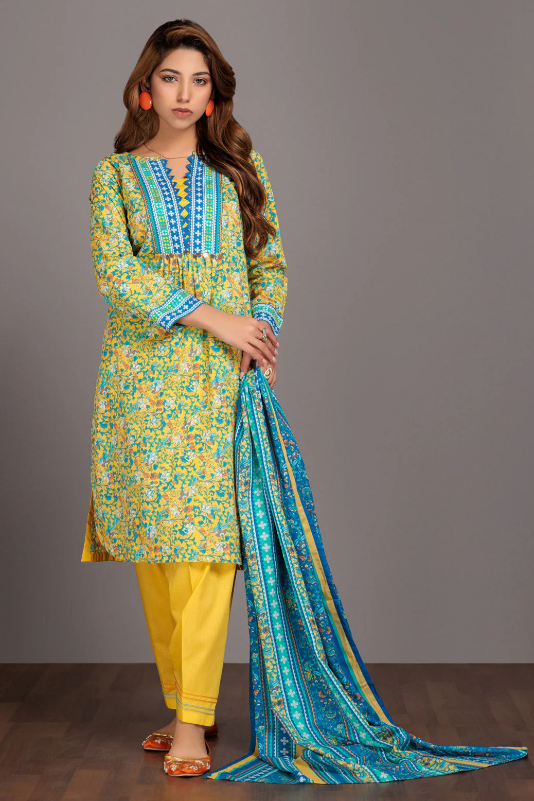 YELLOW-LAWN-3 PIECE (SAS233P47) - Image 5