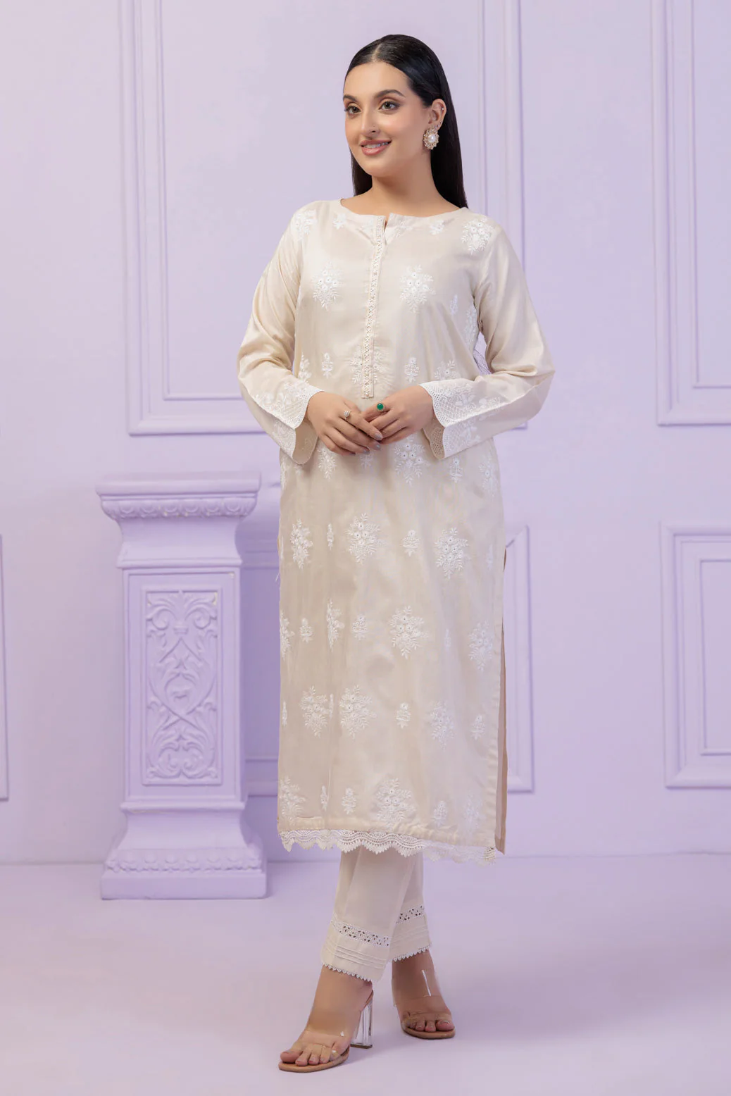 YELLOW-RAW SILK-2 PIECE (SS1242P01) - Image 2