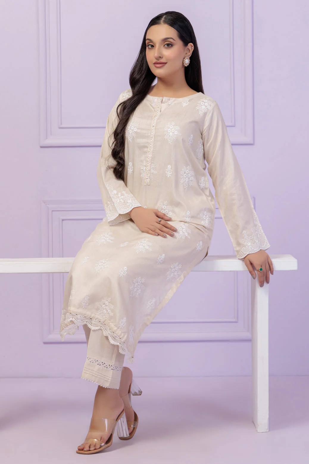 YELLOW-RAW SILK-2 PIECE (SS1242P01) - Image 3