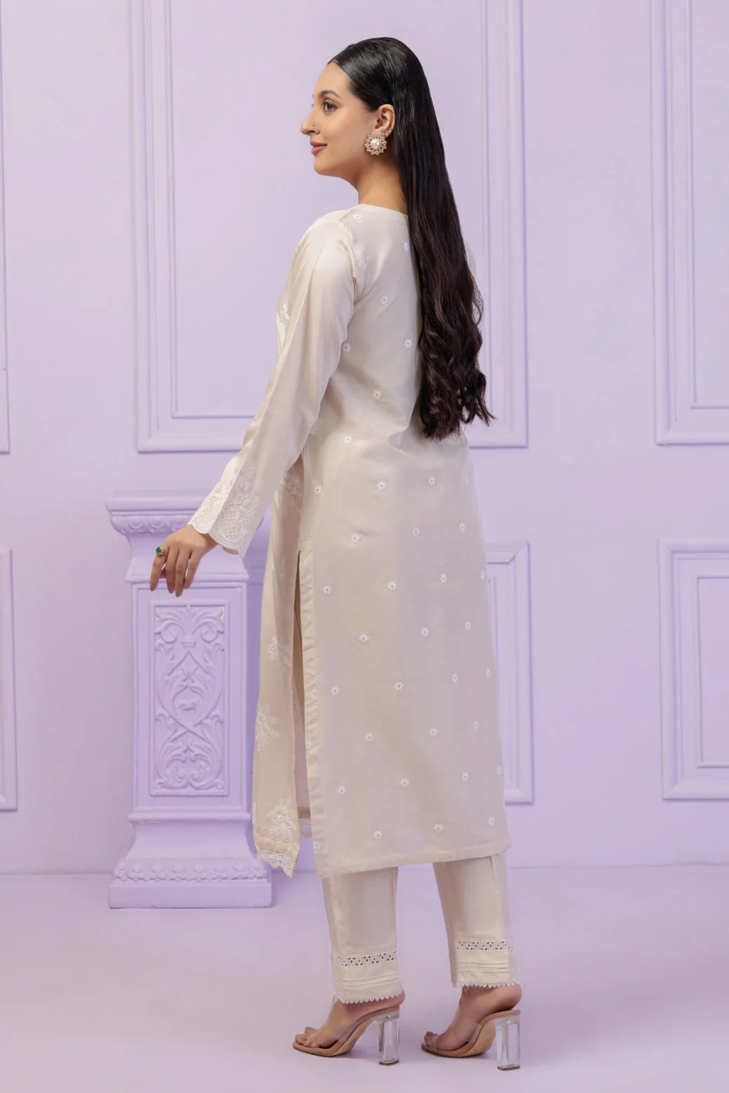 YELLOW-RAW SILK-2 PIECE (SS1242P01) - Image 5