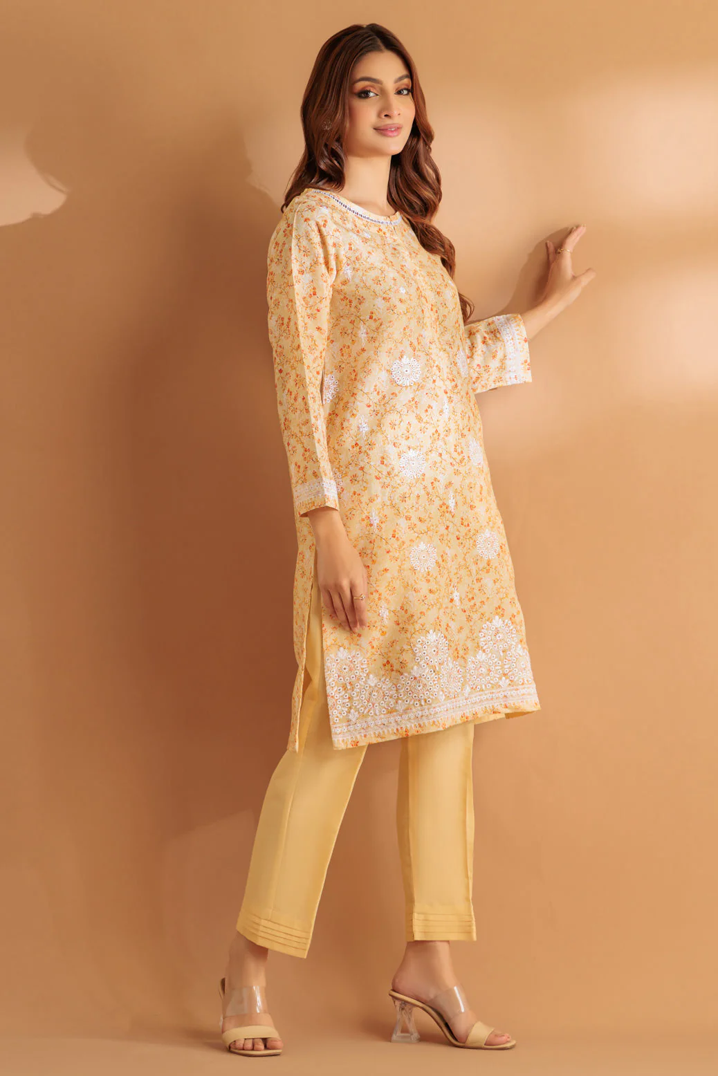YELLOW-SHIMMERY-2 PIECE (SS2242P54) - Image 3