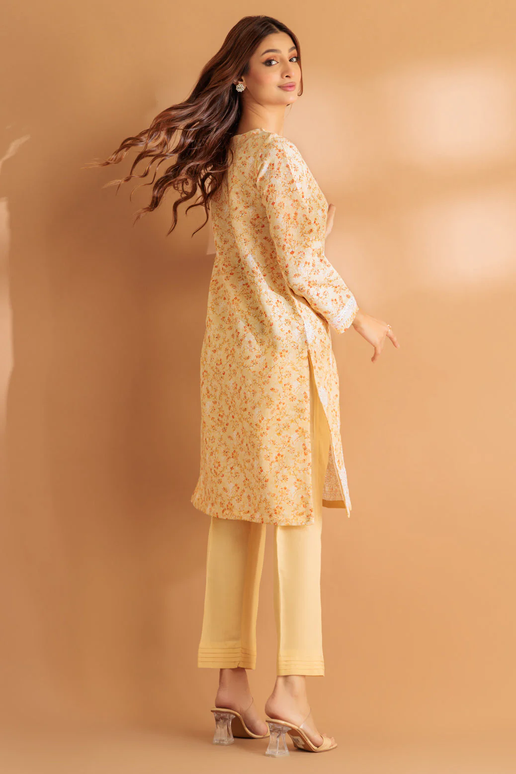 YELLOW-SHIMMERY-2 PIECE (SS2242P54) - Image 4